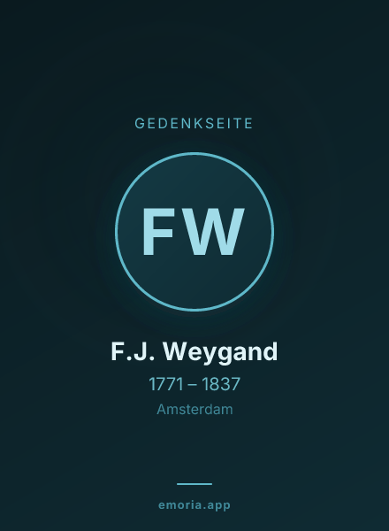 Gedenkportrait von F.J. Weygand