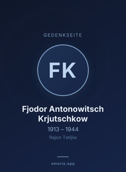 Gedenkportrait von Fjodor Antonowitsch Krjutschkow