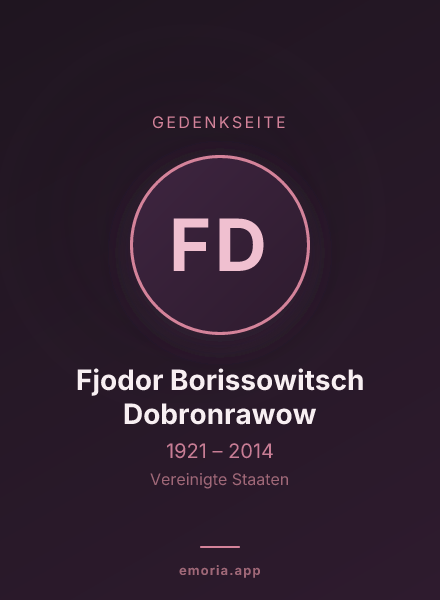 Gedenkportrait von Fjodor Borissowitsch Dobronrawow