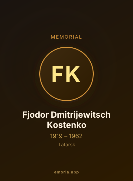 Memorial portrait of Fjodor Dmitrijewitsch Kostenko