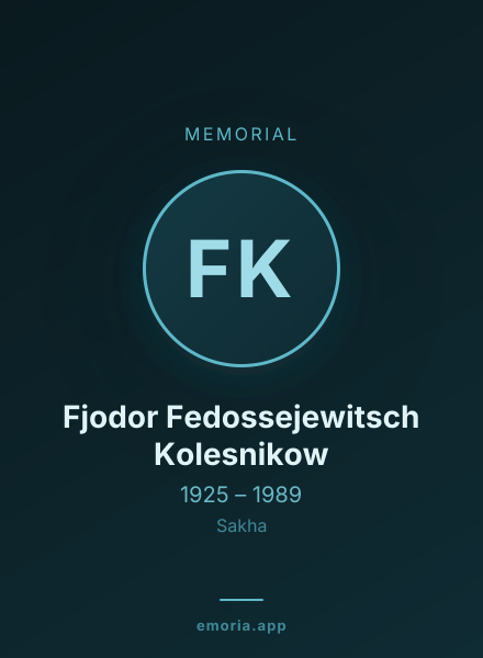 Memorial portrait of Fjodor Fedossejewitsch Kolesnikow