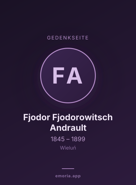 Gedenkportrait von Fjodor Fjodorowitsch Andrault