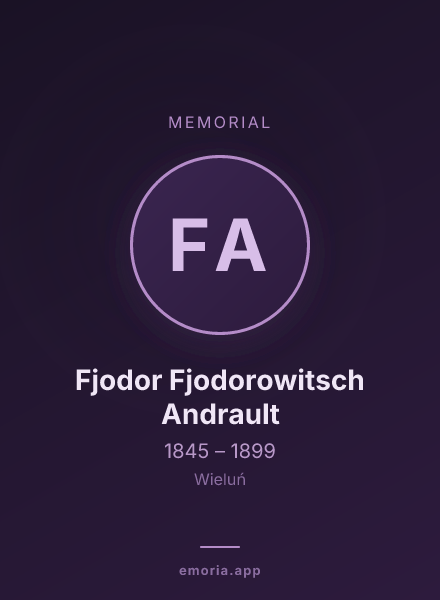 Memorial portrait of Fjodor Fjodorowitsch Andrault
