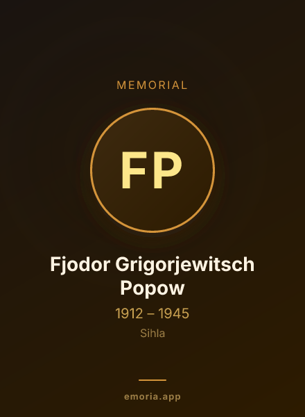 Memorial portrait of Fjodor Grigorjewitsch Popow