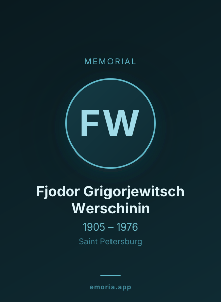 Memorial portrait of Fjodor Grigorjewitsch Werschinin