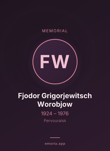 Memorial portrait of Fjodor Grigorjewitsch Worobjow