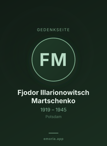 Gedenkportrait von Fjodor Illarionowitsch Martschenko