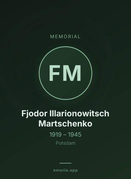 Memorial portrait of Fjodor Illarionowitsch Martschenko