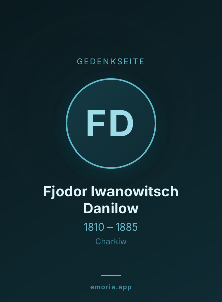 Gedenkportrait von Fjodor Iwanowitsch Danilow