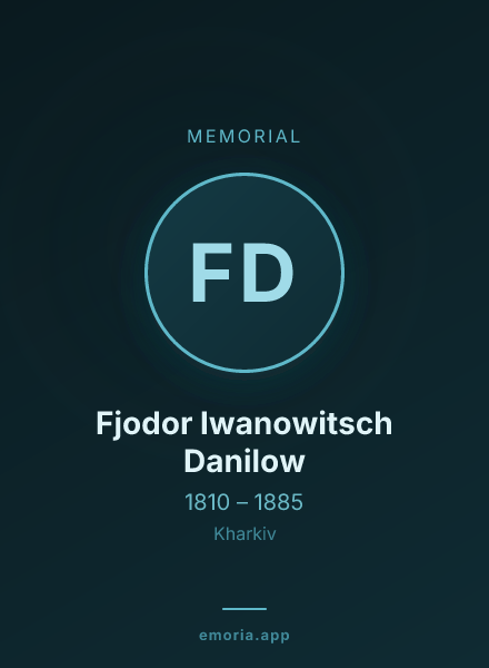 Memorial portrait of Fjodor Iwanowitsch Danilow