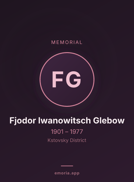 Memorial portrait of Fjodor Iwanowitsch Glebow