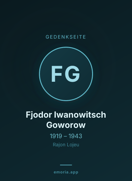 Gedenkportrait von Fjodor Iwanowitsch Goworow