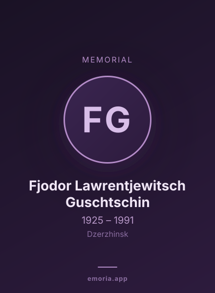 Memorial portrait of Fjodor Lawrentjewitsch Guschtschin
