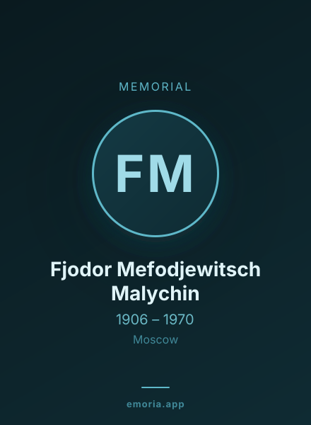 Memorial portrait of Fjodor Mefodjewitsch Malychin
