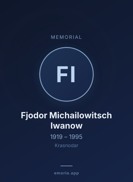 Memorial portrait of Fjodor Michailowitsch Iwanow