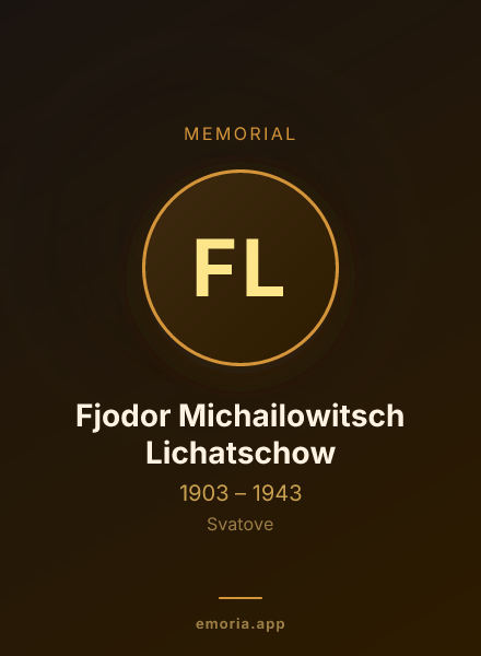 Memorial portrait of Fjodor Michailowitsch Lichatschow