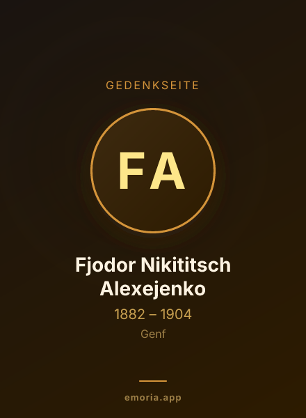 Gedenkportrait von Fjodor Nikititsch Alexejenko