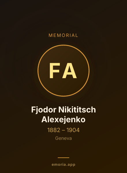 Memorial portrait of Fjodor Nikititsch Alexejenko