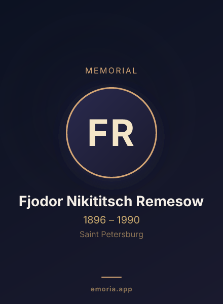 Memorial portrait of Fjodor Nikititsch Remesow