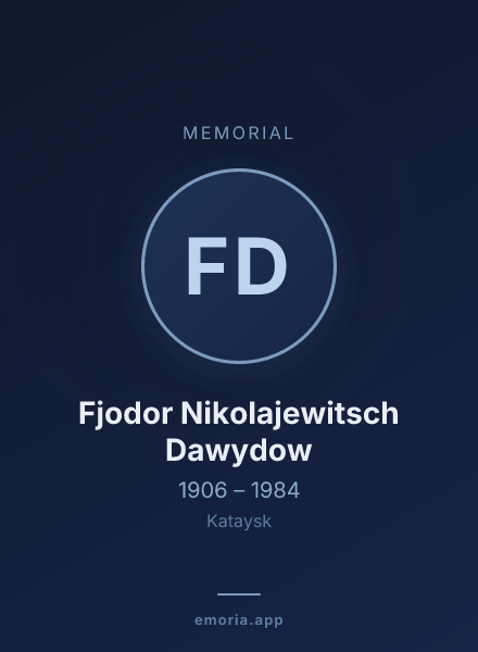 Memorial portrait of Fjodor Nikolajewitsch Dawydow