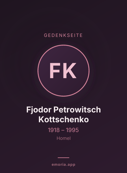 Gedenkportrait von Fjodor Petrowitsch Kottschenko