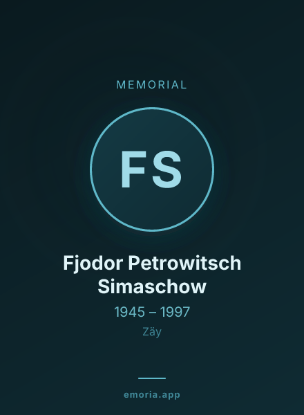 Memorial portrait of Fjodor Petrowitsch Simaschow