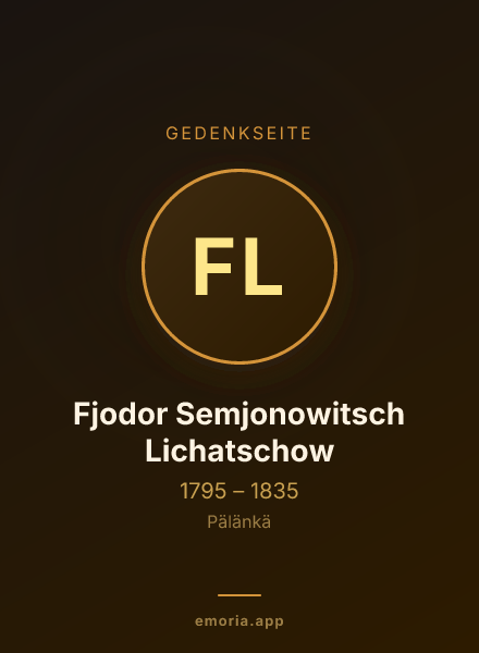 Gedenkportrait von Fjodor Semjonowitsch Lichatschow