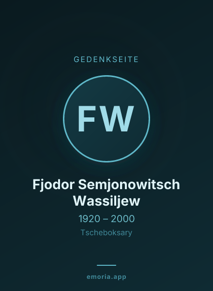 Gedenkportrait von Fjodor Semjonowitsch Wassiljew