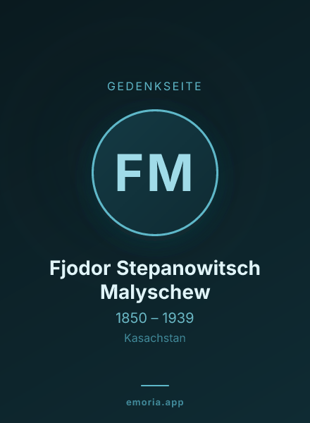 Gedenkportrait von Fjodor Stepanowitsch Malyschew
