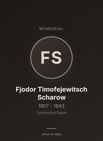 Memorial portrait of Fjodor Timofejewitsch Scharow