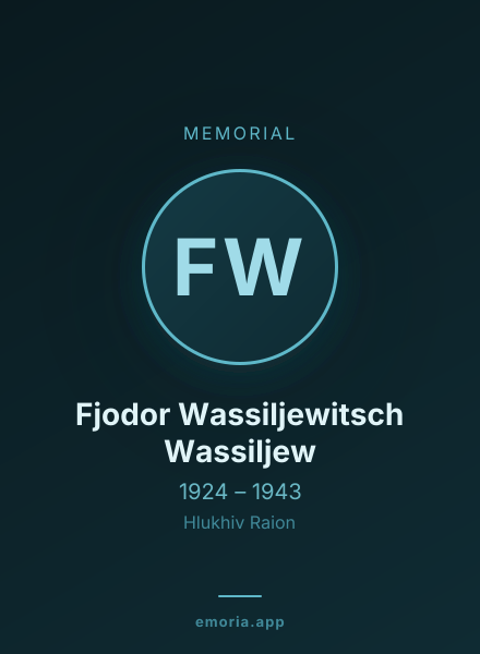 Memorial portrait of Fjodor Wassiljewitsch Wassiljew