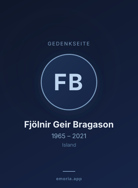 Gedenkportrait von Fjölnir Geir Bragason