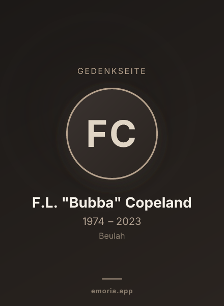 Gedenkportrait von F.L. "Bubba" Copeland
