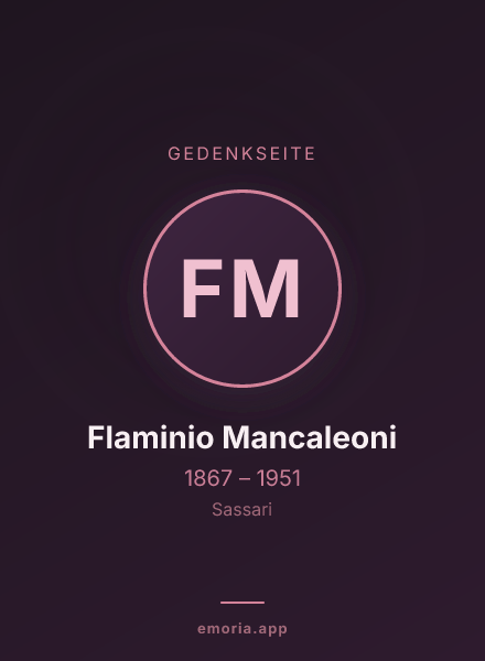 Gedenkportrait von Flaminio Mancaleoni