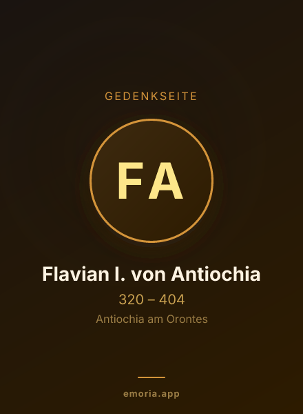 Gedenkportrait von Flavian I. von Antiochia