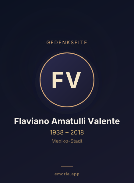 Gedenkportrait von Flaviano Amatulli Valente