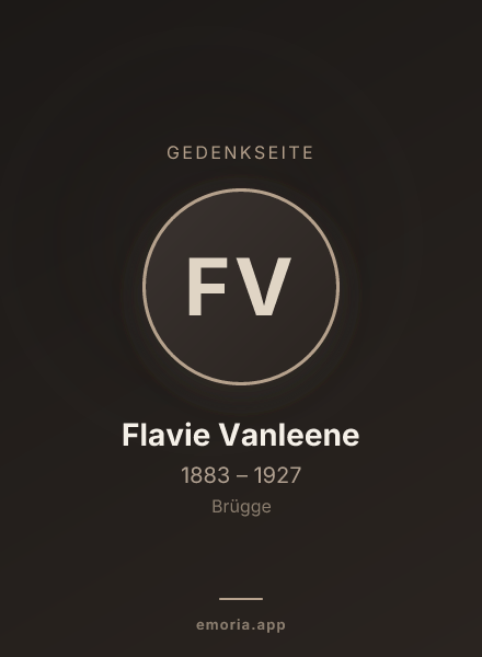 Gedenkportrait von Flavie Vanleene