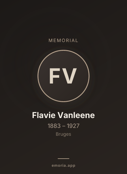 Memorial portrait of Flavie Vanleene