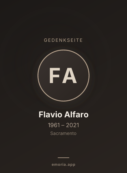Gedenkportrait von Flavio Alfaro