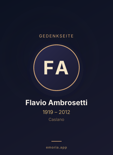 Gedenkportrait von Flavio Ambrosetti