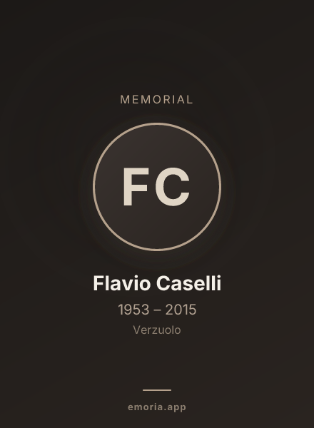 Memorial portrait of Flavio Caselli