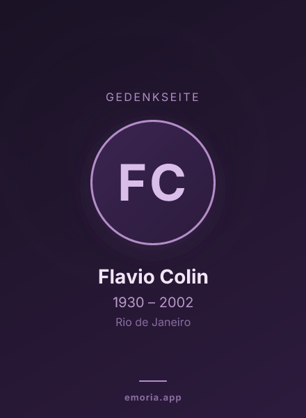 Gedenkportrait von Flavio Colin