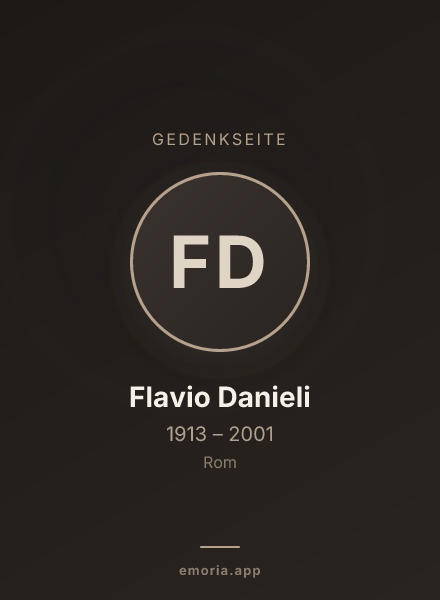 Gedenkportrait von Flavio Danieli