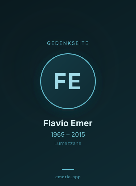 Gedenkportrait von Flavio Emer