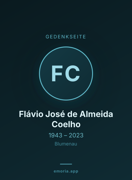 Gedenkportrait von Flávio José de Almeida Coelho