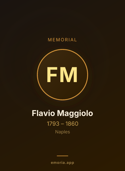 Memorial portrait of Flavio Maggiolo