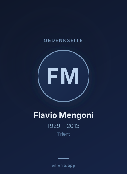 Gedenkportrait von Flavio Mengoni