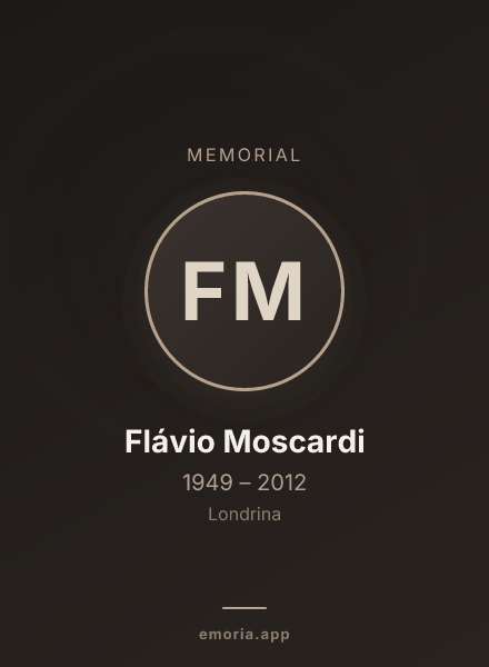 Memorial portrait of Flávio Moscardi