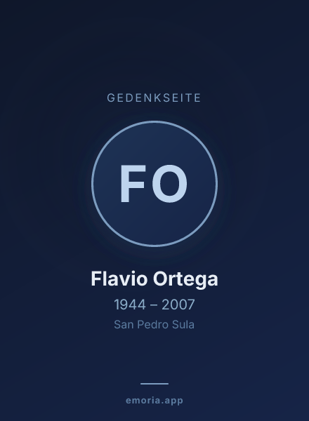 Gedenkportrait von Flavio Ortega