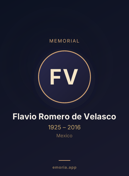 Memorial portrait of Flavio Romero de Velasco